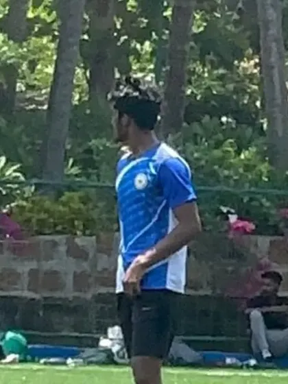 Players on the field during the Goa tournament. The intensity is high as they compete against a skilled opposition team.