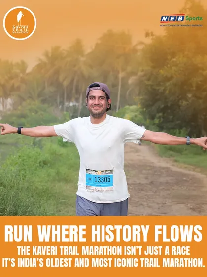 Run where history flows. The Kaveri Trail Marathon is India's oldest and most iconic trail race, a journey along the serene river that connects you with nature and heritage.