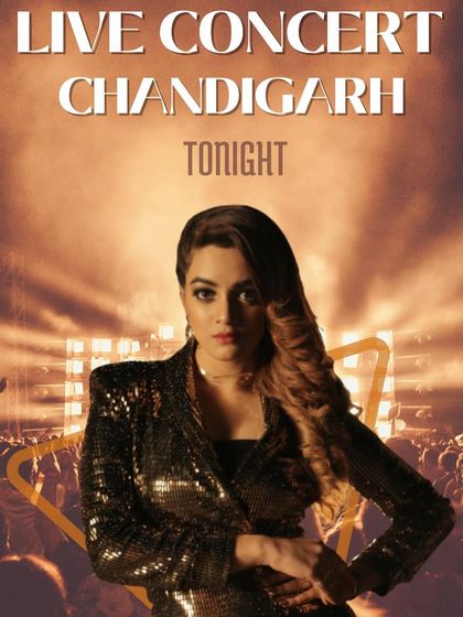 Chandigarh tonight! A poster for my live concert in the city.