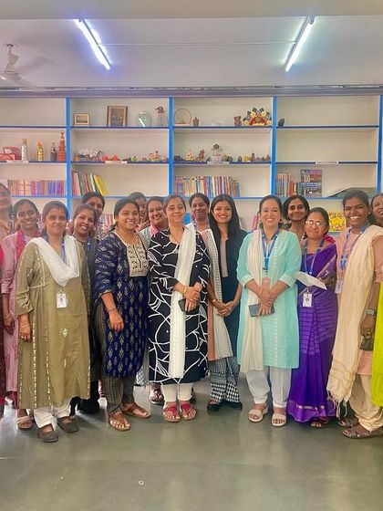 A group photo from our workshop for teachers, where we discussed the latest trends and technology to provide easier access to educational tools for the betterment of students.