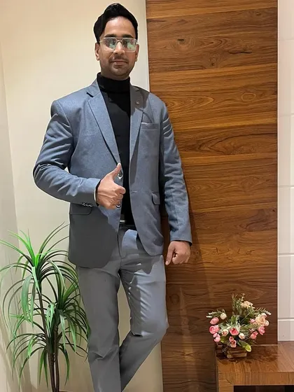 A pre-show photo, feeling confident and ready to hit the stage.