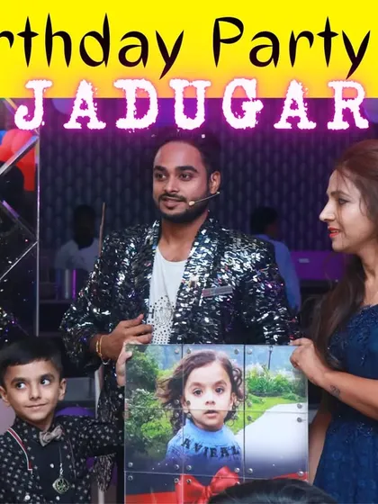 We are your "Birthday Party ka Jadugar". We specialize in making birthdays magical, like this custom puzzle trick featuring the birthday boy's photo. Our goal is to make the guest of honor the star of the show.
