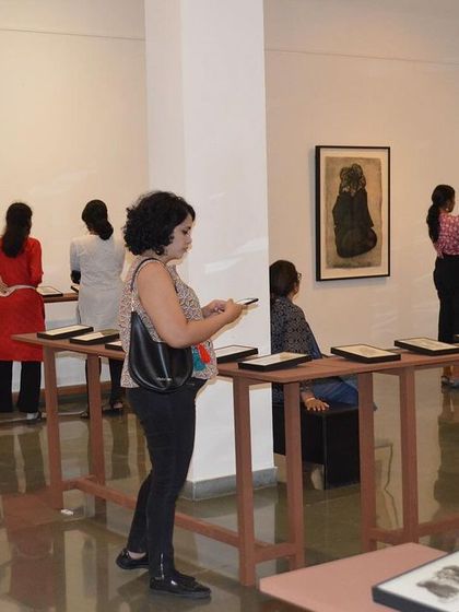 A view of the gallery during the exhibition, showing the thoughtful spacing that allows for individual contemplation.
