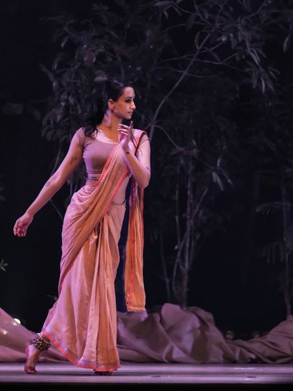 An expressive pose from 'Sitayana', telling a story through posture and gaze. My training as a dancer and actor allows me to fully embody the characters I portray.