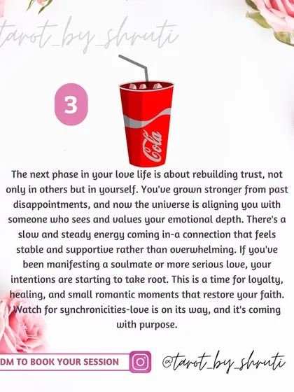 A fun 'Pick a Pile' with food items. This reading gives you a message about your love life, whether it's heading towards emotional clarity, a test of the heart, or rebuilding trust.