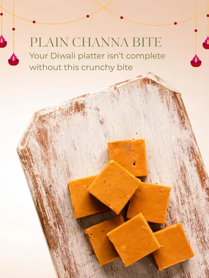 My Plain Channa Bite is a crunchy, wholesome snack perfect for sharing during the festive season. It's a healthy, tasty, and guilt-free treat for your platter.