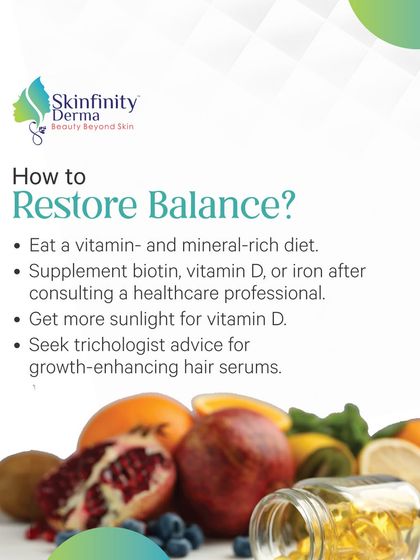 Restoring balance to your body is crucial for hair health. A nutrient-rich diet, targeted supplements after consulting a professional, and getting enough sunlight for Vitamin D can make a significant difference.