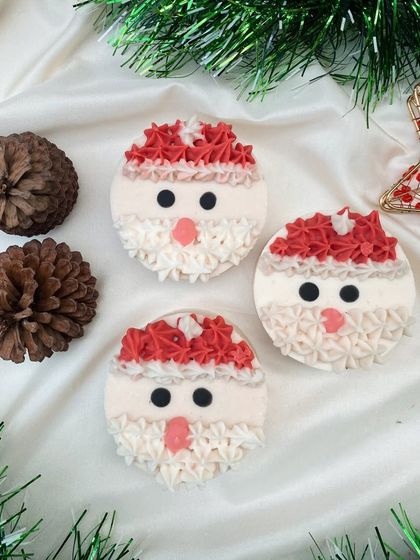 My Santa soaps are back by popular demand! These little guys, with their hand-piped details, are always a bestseller during the festive season.