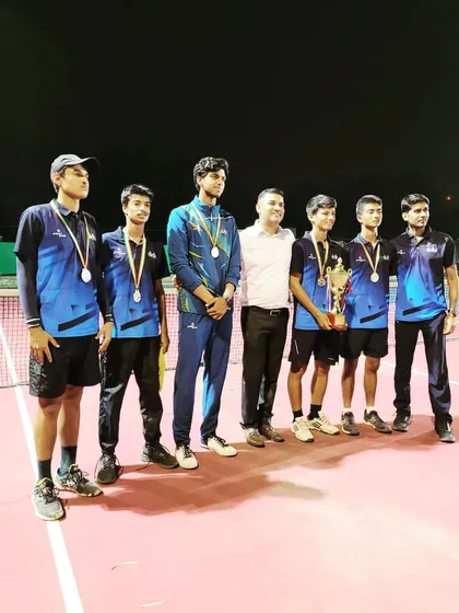 The Delhi team lineup at the National School Games. A proud moment for our academy.