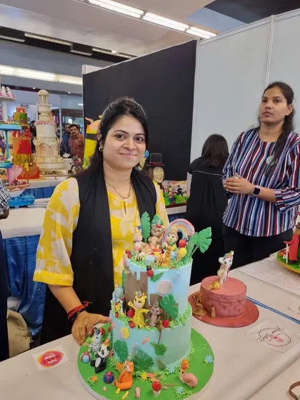 Another shot of me with my competition cake.