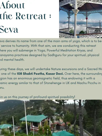 Our Seva retreat is named for the yogic aim of being of service. We will journey to Kasar Devi, one of the 108 Shakti Peeths, a place known for its unique geomagnetic field which creates a powerful atmosphere for spiritual practice, similar to Stonehenge or Machu Picchu.