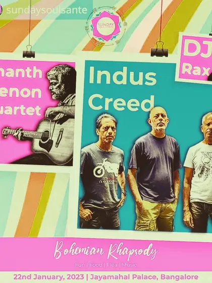 Another version of the Sunday Soul Sante poster, highlighting our performance alongside Indus Creed. It was a kickass weekend.