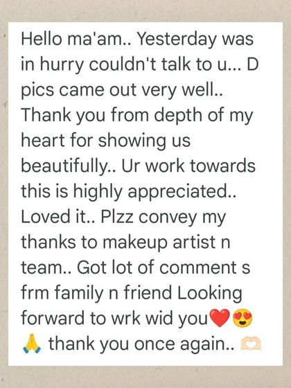 I'm so delighted to hear such wonderful feedback! It was a pleasure to capture these moments for you, and I'm thrilled that the entire team, including our makeup artist, could make your day special.