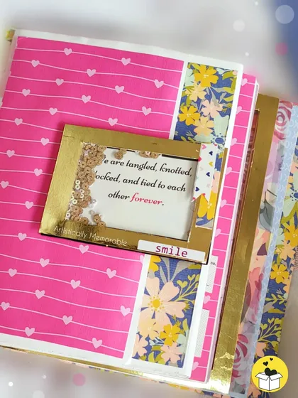The cover of another love album, featuring a gold shaker frame with a romantic quote.