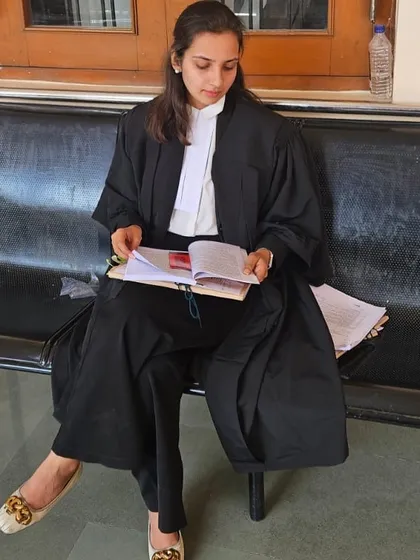 Preparing for a hearing at the Indore High Court. My practice is not limited to Delhi; I travel wherever my clients' cases require dedicated legal representation.