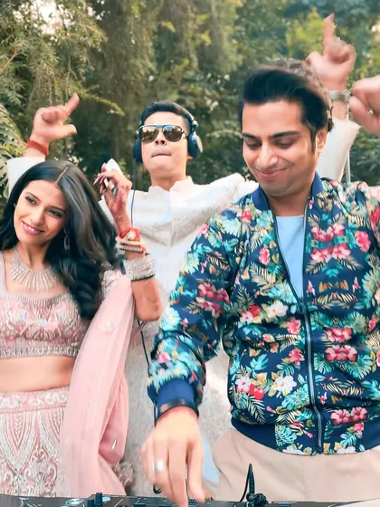 The best moments are when the couple joins me behind the console. Here, the bride and groom jumped in to share the fun, dancing and celebrating with me. It’s this personal connection that makes a party truly special.