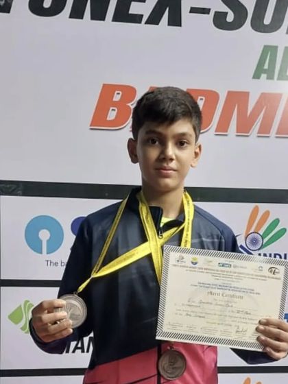 Another proud moment for our academy as Shaurya Rana secures a bronze medal in the Boys Singles U-13 category at an All India Ranking Tournament. We celebrate each individual achievement as a victory for the entire team.