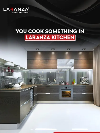 This is how your kitchen looks when you cook in a Laranza kitchen: clean, sleek, and effortless. Because great meals deserve a great space.