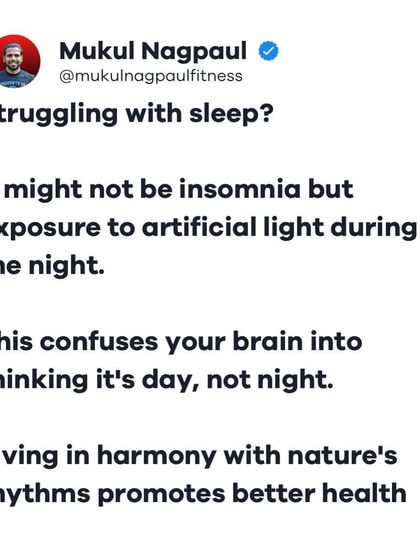 If you're struggling with sleep, it might be exposure to artificial light at night. This post explains how living in harmony with nature's rhythms promotes better health and sleep.