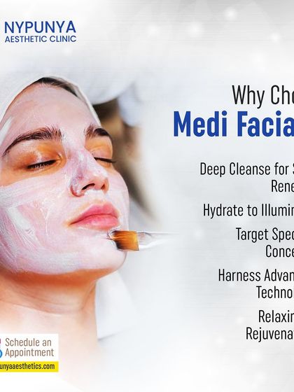 Why choose a medi-facial? It offers a deep cleanse for skin renewal, hydrates to illuminate, targets specific concerns using advanced technology, and is a relaxing, rejuvenating experience.