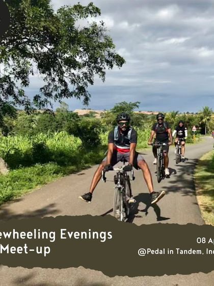 Another action shot from a community ride. These meetups are open to everyone and are a great way to experience the supportive spirit of the Bangalore cycling scene.