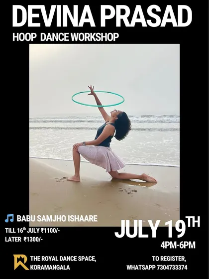 Another look at the announcement for our unique Hoop Dance workshop.