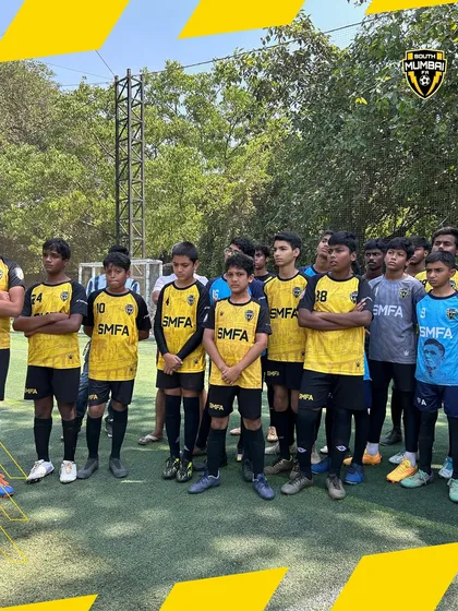 Our players listening intently during the SMFA x SESA partnership announcement. This collaboration is for them and their future.