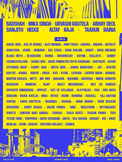 A thank you to the massive roster of artists who were part of our 2025 journey across India and Dubai, showcasing the breadth of talent we work with.
