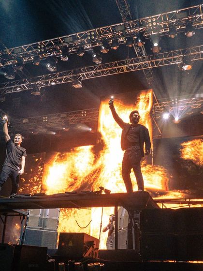 Another angle of the epic moment when Martin Garrix and Ranbir Kapoor shared the stage.
