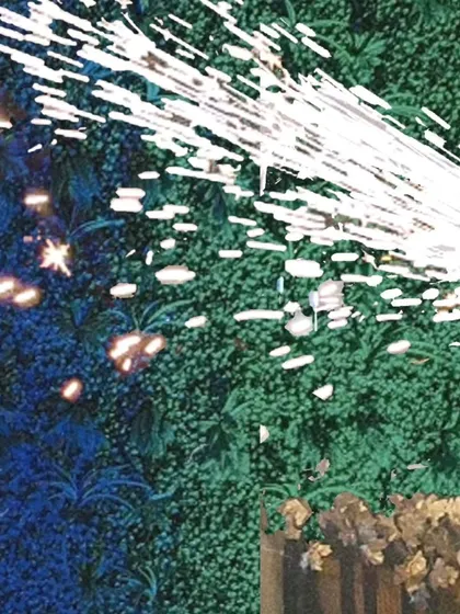 A shot of the cold pyro effects at Sekhmet, used to tease the "Gala fit for the God's" event.