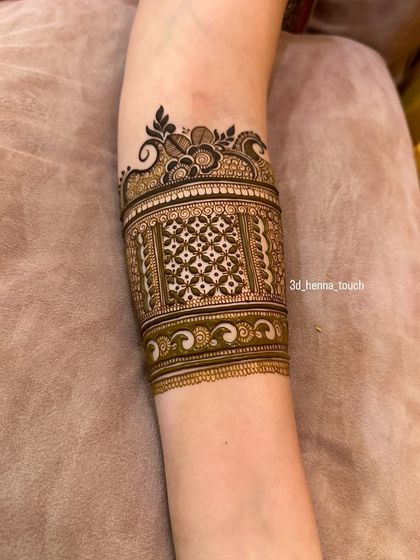 3D Henna Touch - Festive & Occasional Mehndi Statement Arm & Wrist Bands photo 21