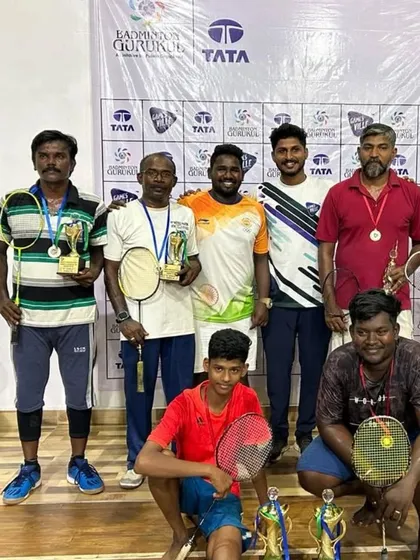 Adult and junior winners from the Gamesville community tournament. We organize events with diverse categories to maximize participation.