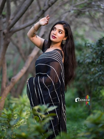 Another artistic shot of Priyanka Thimmesh, using the natural environment to frame her in a compelling way.