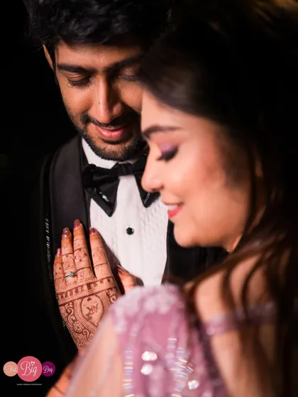 A quiet moment of connection for Prakshi and Akshay during their glamorous cocktail night.