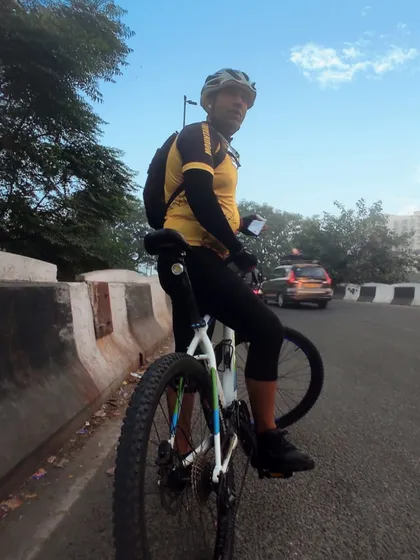 A candid shot of our captain during a ride. He is always focused and leading from the front.