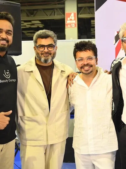 A group photo with my fellow speakers at the Salon Management Congress. It's always a privilege to connect with and learn from other leaders in the field.