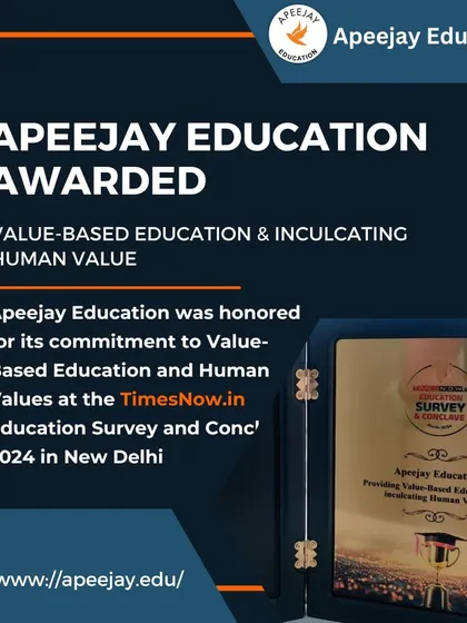 We are proud to be recognized for our commitment to Value-Based Education and Inculcating Human Values at the TimesNow.in Education Survey and Conclave 2024.
