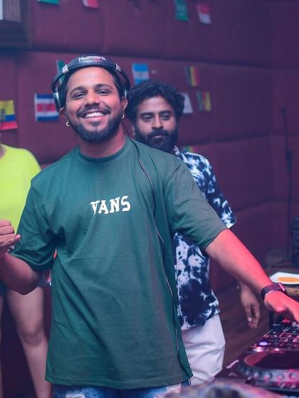 Just a moment of pure fun and good vibes behind the console. This is what Saturday nights are all about.