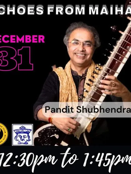 A poster for my solo performance at the "Echoes from Maihar" festival in Kolkata, a celebration of the great tradition I am blessed to follow.