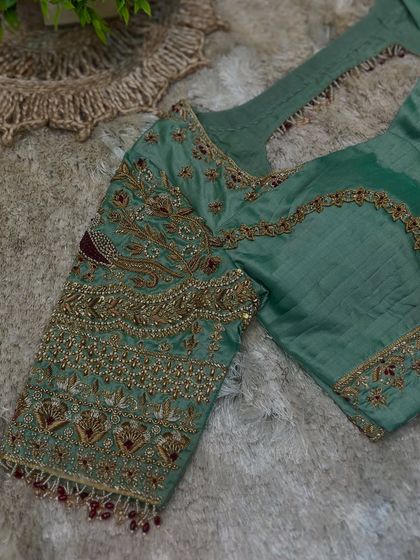 Chaithu Gowda - Custom Designer Ethnic Wear Custom Embroidered Blouses photo 51