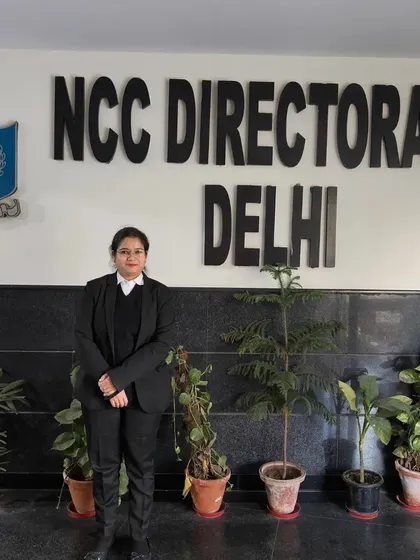 Another photo at the NCC Directorate. My background with the NCC instilled in me a strong sense of discipline and patriotism.