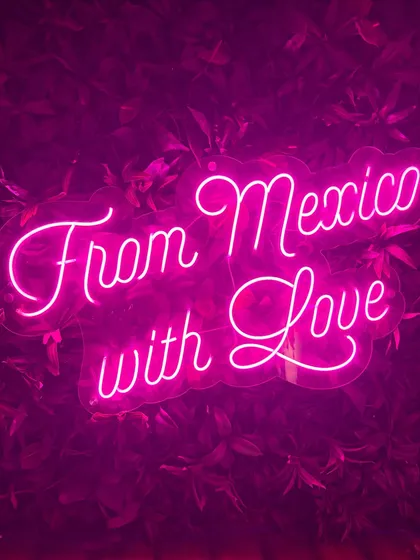 The neon sign at Miss Margarita adds so much to the vibe. I often capture these decor elements to give my audience a complete feel for the restaurant's atmosphere, not just the food.