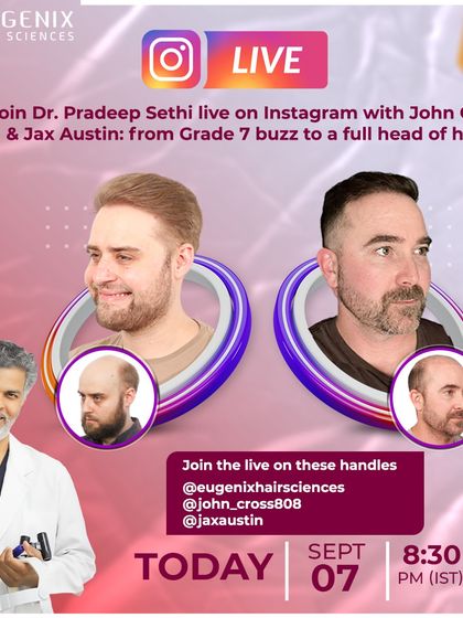 An announcement for an Instagram Live session with Dr. Pradeep Sethi, showing our commitment to community engagement and education.