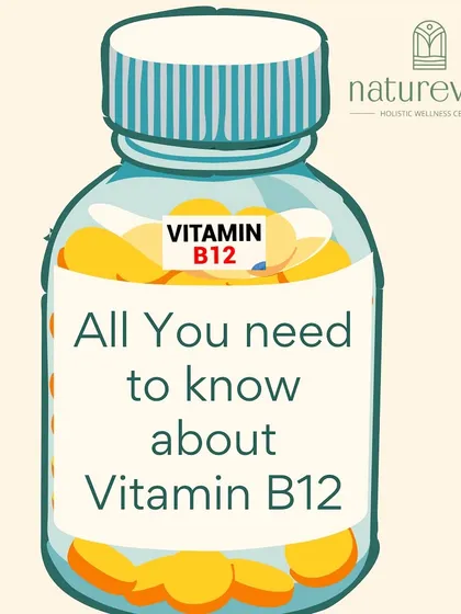 This graphic explains the basics of Vitamin B12. It's produced by bacteria, and even animals are supplemented with it. Due to modern hygiene, plant foods are no longer a reliable source, making supplements a safer choice.