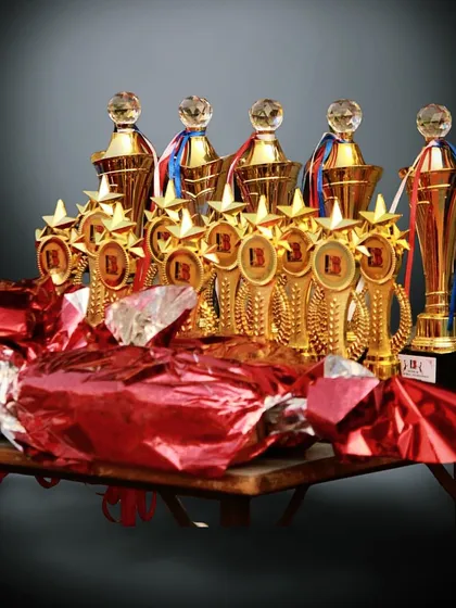 A dazzling display of triumph. These trophies from our Inter IB tournament represent the hard-earned success of our players and the competitive spirit we foster at the academy.