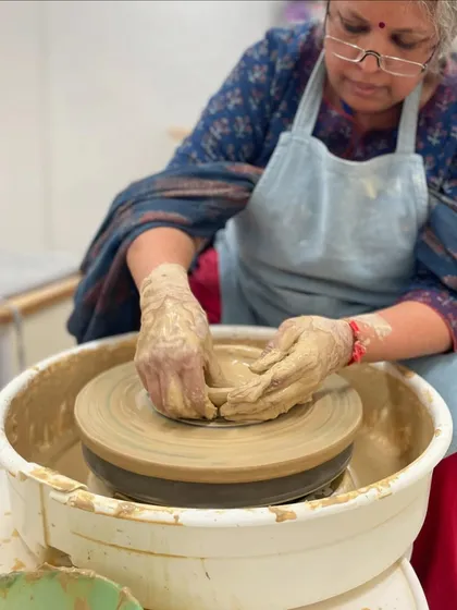 Pottery is for everyone, at any age. We love seeing the joy and focus from all our students as they connect with the clay on the wheel.