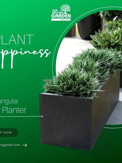 Plant happiness with our rectangular FRP (Fibre-Reinforced Plastic) planters. They are perfect for creating green borders or dividers in both homes and commercial spaces.