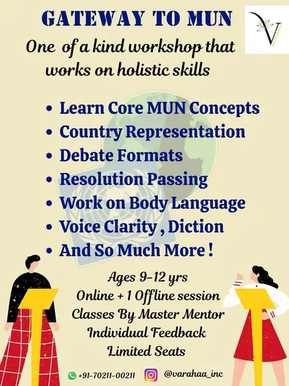 Our 'Gateway to MUN' workshop is a deep dive into the world of Model United Nations. We cover everything from core MUN concepts and debate formats to body language and voice clarity, providing individual feedback to help your child think globally and speak with authority.