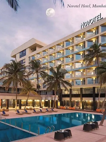 The poolside area of the Novotel Hotel in Mumbai, a fantastic urban resort for a stylish and convenient city wedding.