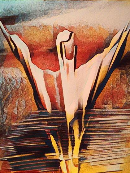 A duplicate of the digitally enhanced 'Spread' artwork, showcasing its rich textures and colors. This piece is available as part of a rare NFT collection.